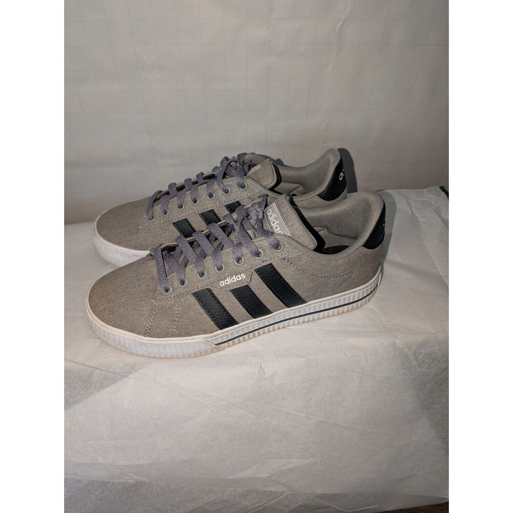 Adidas Daily 3.0 Casual Shoes/Washed Canvas Dove Grey w/3-Stripes/ Size: US 7